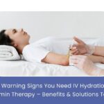 Texas woman receiving mobile IV hydration vitamin therapy in Dallas for fatigue and dehydration relief