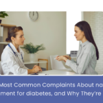 Natural remedies for diabetes including herbs, fresh vegetables, and a blood glucose monitor on a wooden table.