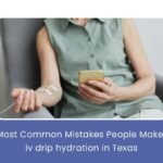 Patient consulting with a healthcare professional about IV drip hydration in Texas