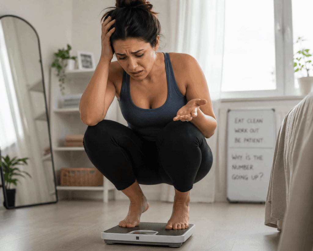 Woman experiencing unexplained weight gain despite eating less in Garland Texas