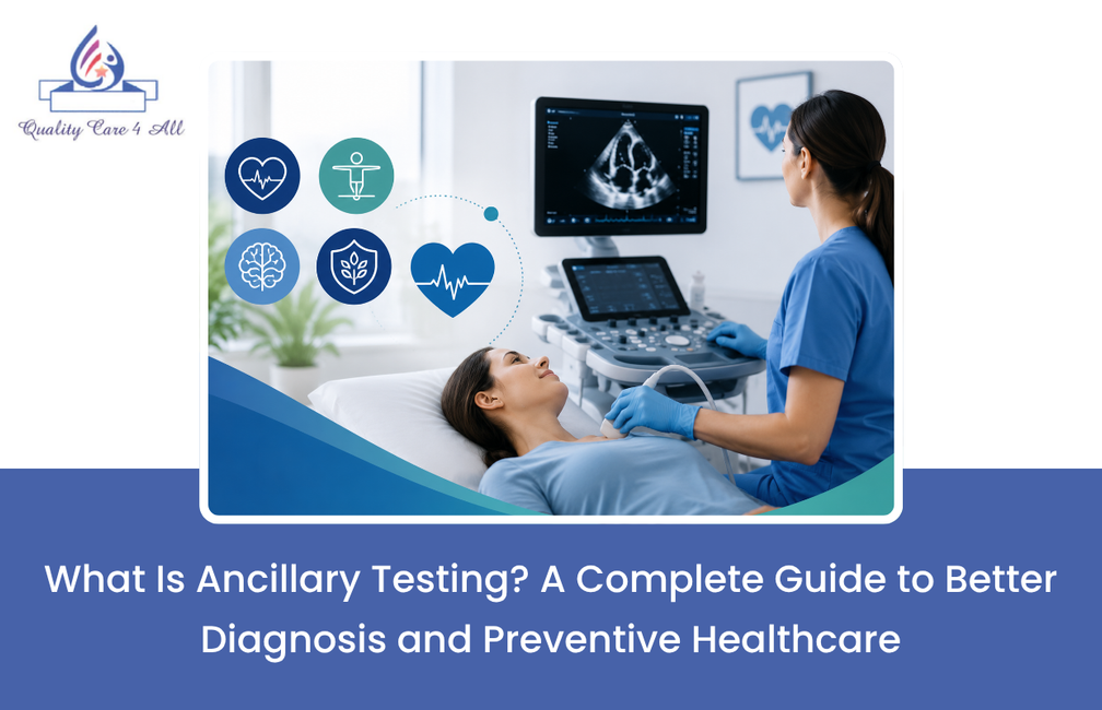 Patient receiving comprehensive ancillary testing for preventive healthcare in Texas