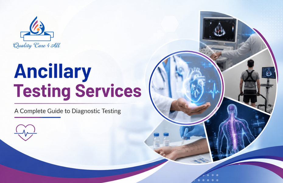 Ancillary testing services for comprehensive diagnostic healthcare evaluation