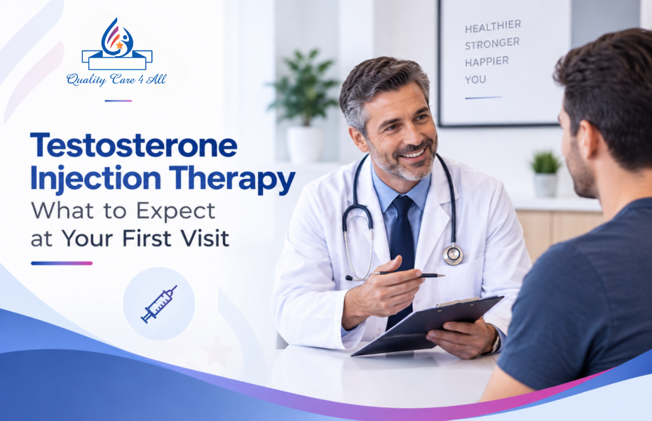testosterone injection therapy first visit consultation guide