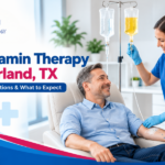 IV vitamin therapy in Garland with a patient receiving an infusion